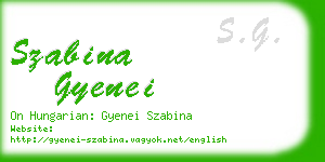 szabina gyenei business card